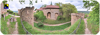Hintergrund Futtermauer südöstlicher Bereich Vorburg